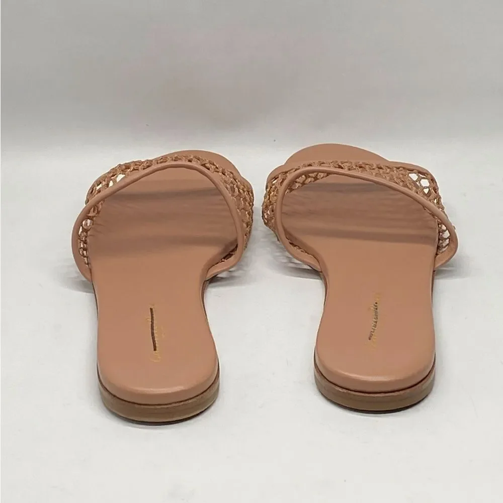 Gianvito Rossi Jamaica Mesh & Leather Slides size 38
